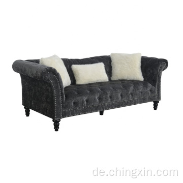 Samt Sofa Sets 3-Sitzer-Wohnzimmersofa